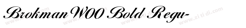 BrokmanW00 Bold Regu字体转换